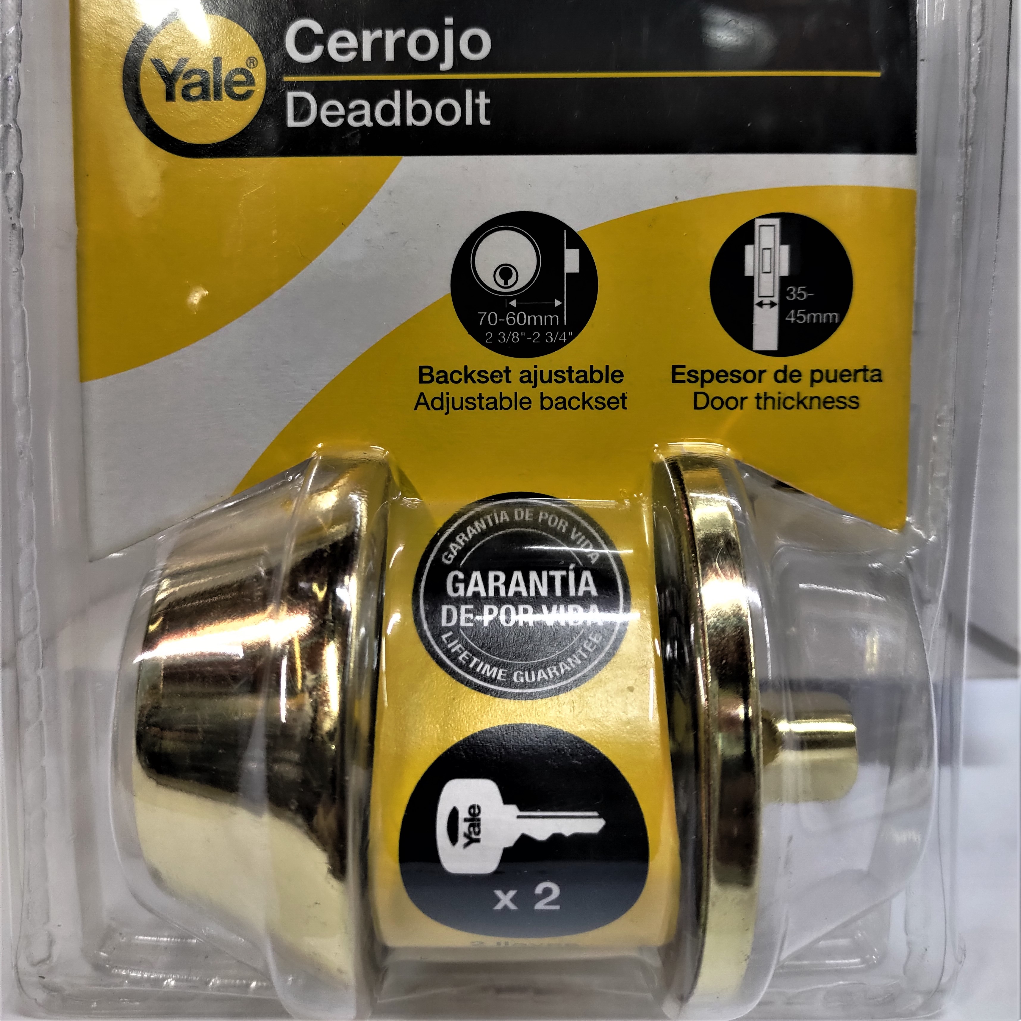 Kent Single Deadbolt Lock US3, Bright Brass [YALE] Americas Marketing